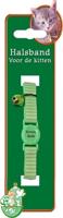 Kittenhalsband polyester gestreept, groen - thumbnail