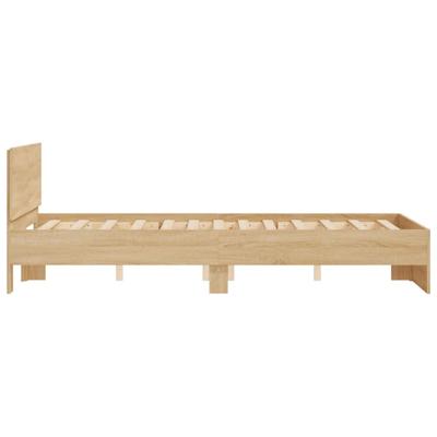 Bedframe met hoofdeinde sonoma eikenkleurig 120x190 cm - thumbnail