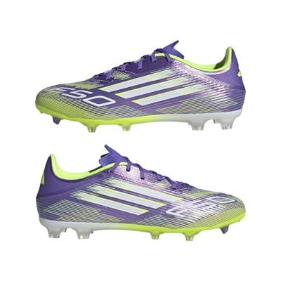 adidas F50 League Gras / Kunstgras Voetbalschoenen (MG) Paars Wit Neongeel