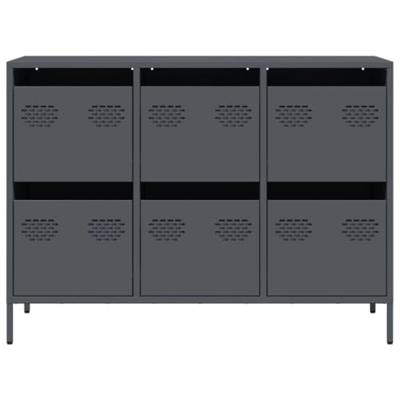 Dressoir 101,5x39x73,5 cm koudgewalst staal antracietkleurig Dressoir 101,5x39x73,5 cm koudgewalst staal antracietkleurig