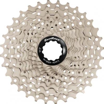 SunRace cassette 10 speed 11-32t metallic stalen spider