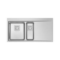 Spoelbak Uitstortgootsteen Van Marcke Titania 1.5B 100x52 cm RVS Go by Van Marcke - thumbnail