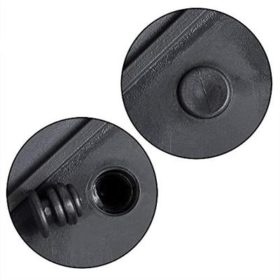 Bloempotten polyrotan set van 3 stuks in zwart