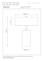 Lucide MIRASOL - Tafellamp - Ø 25 cm - 3xG9 - Wit - thumbnail