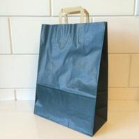 Draagtassen blauw kraft 32/15x43cm 250st - thumbnail