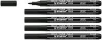 Acrylmarker STABILO Free Acrylic T100 zwart | 5 stuks - thumbnail