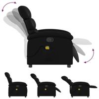 Massagestoel verstelbaar kunstleer zwart - thumbnail