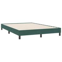 Boxspring zonder matras fluweel donkergroen 140x220 cm - thumbnail