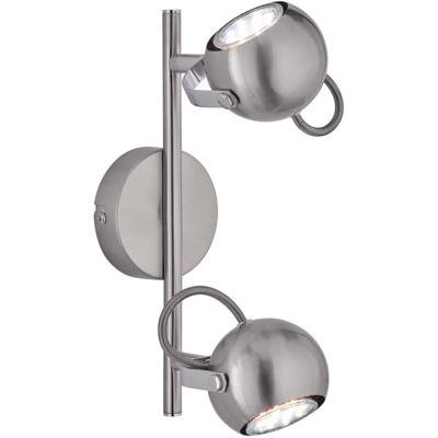 LED Plafondspot - Trion Bosty - GU10 Fitting - 2-lichts - Rond - Mat Nikkel - Aluminium LED Plafondspot - Trion Bosty - GU10 Fitting - 2-lichts - Rond - Mat Nikkel - Aluminium