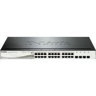 Web Smart DGS-1210-24P - Switch - Beheerd - 24 x 101001000 (PoE) + 4 x combo Gigabit EthernetGigabit SFP - desktop, rack-uitvoering - PoE (193 W) - thumbnail