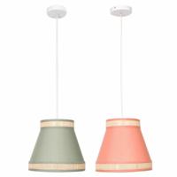 Plafondlamp DKD Home Decor 30 x 30 x 28 cm Natuurlijk Oranje Groen Rotan 28 x 28 x 28 cm 50 W (2 Stuks) - thumbnail