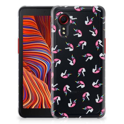 TPU bumper voor Samsung Galaxy Xcover 5 Unicorns TPU bumper voor Samsung Galaxy Xcover 5 Unicorns