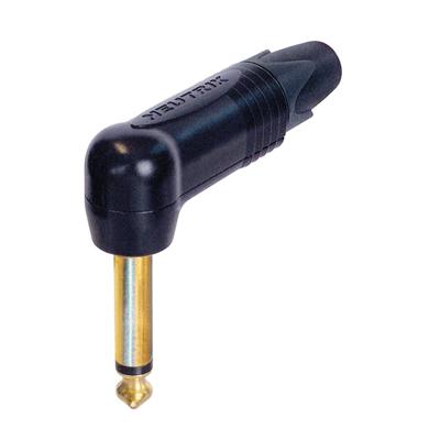 Neutrik NP2RX-B haakse jackplug 6.3 mm mono, verguld