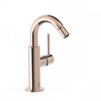 Bidetmengkraan Tres Study Exclusive Hendel Uitloop Gebogen 16,5 cm Rond Rosé Goud - thumbnail