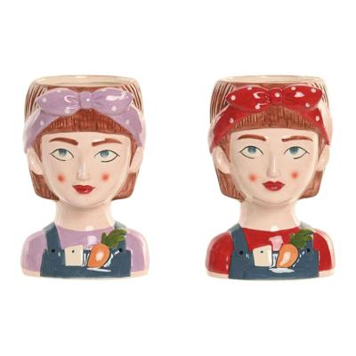 Grondlegger Home ESPRIT Multicolour Keramisch Stads 10 x 9 x 15 cm (2 Stuks) Grondlegger Home ESPRIT Multicolour Keramisch Stads 10 x 9 x 15 cm (2 Stuks)