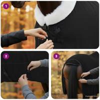 VidaXL Paardendeken zwart 125 cm polar fleece - thumbnail