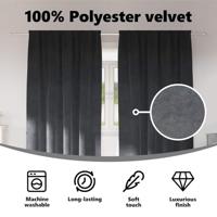 VidaXL Verduisterende gordijnen 2 pcs lichtgrijs 140 x 260 cm fluweel - thumbnail