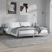 Bedframe bewerkt hout grijs sonoma eikenkleurig 200x200 cm - thumbnail