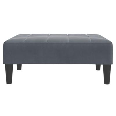 Voetenbank 77x55x31 cm fluweel donkergrijs