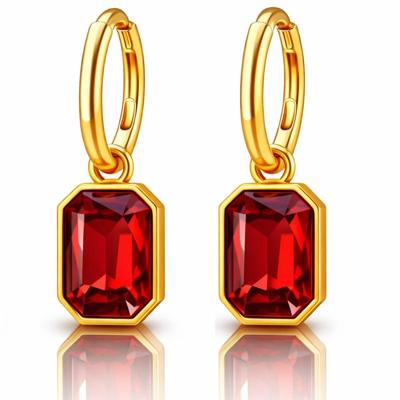 Cilla Jewels Oorringen Goudkleurig Rood Kristal Cilla Jewels Oorringen Goudkleurig Rood Kristal