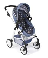 Combi-poppenwagen Nele - Stars Navy - thumbnail