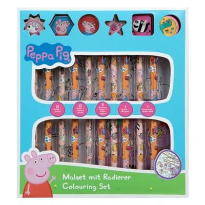 Undercover Kleurset met gummen peppa pig, 29dlg.