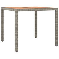 5-delige Tuinset met kussens poly rattan grijs - thumbnail