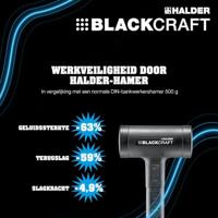 Halder Kunststofhamer | lengte 310 mm hoofd-d. 50 mm | stalen buis terugslagvrij | 1 stuk - 3379.050 3379.050 - thumbnail