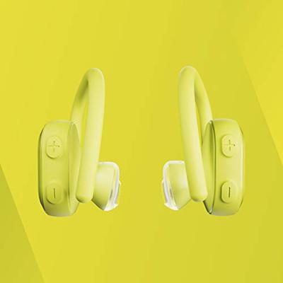 Skullcandy Push Ultra True Wireless Sport Hoofdtelefoon met Bluetooth-technologie, zweet- en waterbestendig (IP67), in totaal 40 uur batterijduur, elektrisch geel