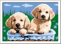 Ravensburger CreArt schilderen op nummer schattige puppy's - thumbnail