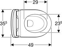 Geberit Wandcloset Renova Pack Diepspoel Gesloten Vorm Rimfree Met Zitting Wit - thumbnail