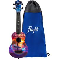 Flight Ultra Travel Series UTS-42 Vibe kunststof sopraan ukelele met hoes - thumbnail