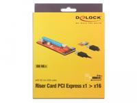 Delock 41423 Riserkaart PCI Express x1 > x16 met 60cm USB-kabel - thumbnail