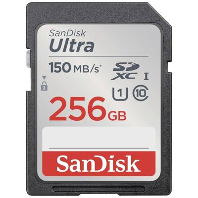 SanDisk SDXC Ultra 256GB (Class 10/UHS-I/150MB/s) SDXC-kaart 256 GB UHS-Class 1 Waterdicht, Schokbestendig SanDisk SDXC Ultra 256GB (Class 10/UHS-I/150MB/s) SDXC-kaart 256 GB UHS-Class 1 Waterdicht, Schokbestendig