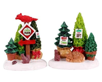 Lemax tree farm display s/2 kerstdorp accessoire Vail Village 2021