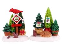 Lemax tree farm display s/2 kerstdorp accessoire Vail Village 2021 - thumbnail