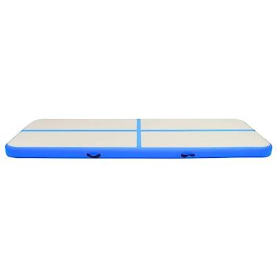 VidaXL Gymnastiekmat met pomp opblaasbaar 500x100x20 cm pvc blauw