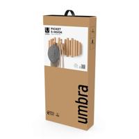 Umbra Picket handdoekhaak 38x17x4cm Dennenhout Naturel 1011471-390 - thumbnail