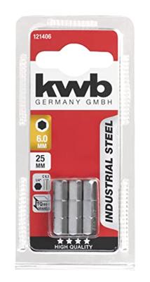 Schroefbit 25mm Hex 6mm 3St KWB - Kwb Schroefbit 25mm Hex 6mm 3St KWB - Kwb