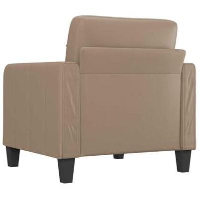 Fauteuil 60 cm kunstleer cappuccinokleurig