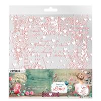 Studio Light • jenine's mindful art acetate sheets sending you love white & soft red - thumbnail