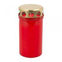 Overige Merken Herdenkingslichten met deksel 5 stuks rood/goud - thumbnail