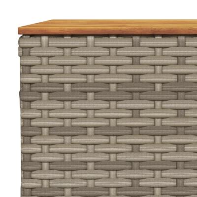 7-delige Loungeset met kussens poly rattan grijs - thumbnail