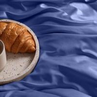 Dommelin Dommelin Laken Uni Satijn 300TC 576 Jeansblauw 270x300 cm - thumbnail