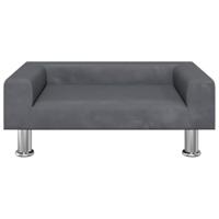 VidaXL Hondenmand 70x45x26,5 cm fluweel donkergrijs - thumbnail