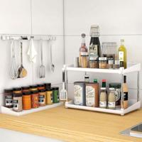 Keukenkast Organiser Max Home Wit 2 Planken 2 Stuks 37,5 x 25,5 x 19 cm - thumbnail