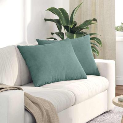 Sofa Kussens 2 pcs Zeegroen 70 x 50 cm Katoen Stof Sofa Kussens 2 pcs Zeegroen 70 x 50 cm Katoen Stof