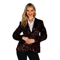 Showstar paillettenjas rood dame - thumbnail