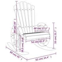Schommelstoel Adirondack massief vurenhout - thumbnail