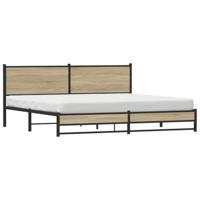 Bedframe zonder matras metaal sonoma eikenkleurig 193x203 cm - thumbnail